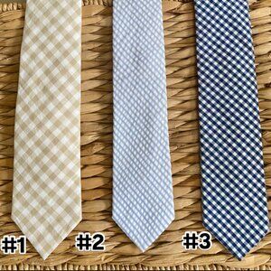 #2 / NWTS / J CREW MEN'S Light Blue Seersucker Tie / Never Been Worn